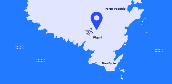 Localisation - Patios di Pruno - Figari - Corse